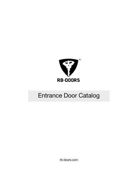 Cover of the RB Doors residential entrance door catalogue