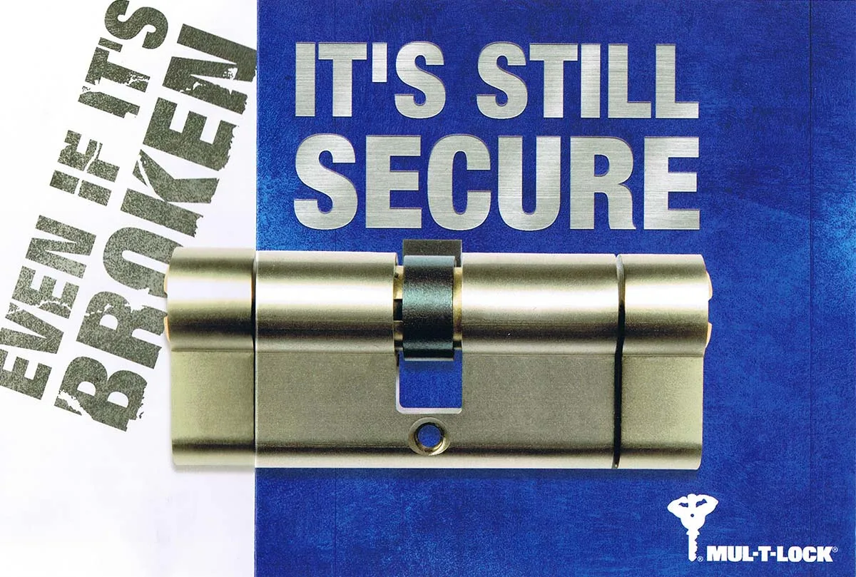 Mul-T-Lock anti-snap cylinder: even if it's broken, it's still secure